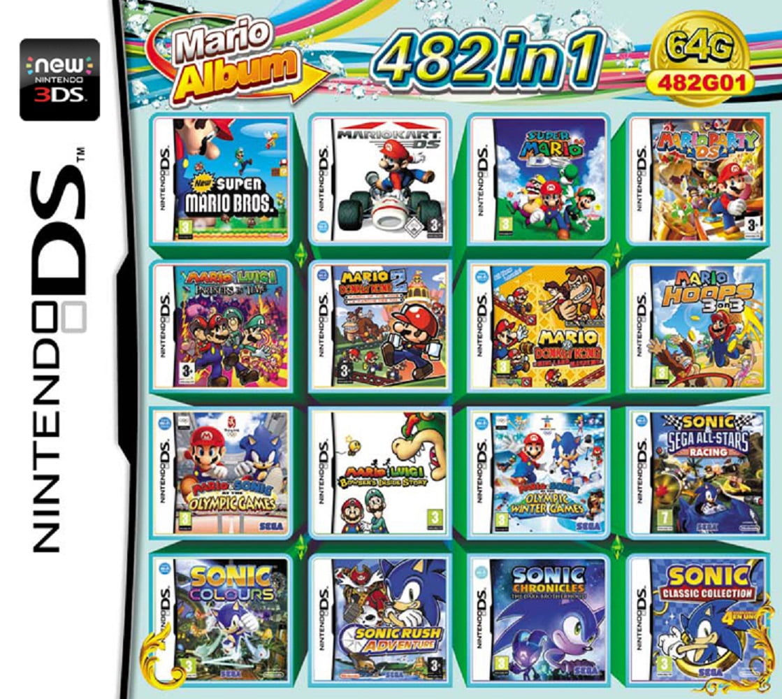 R4 Card Con 482 Juegos (compatible con todos los modelos de Nintendo DS )