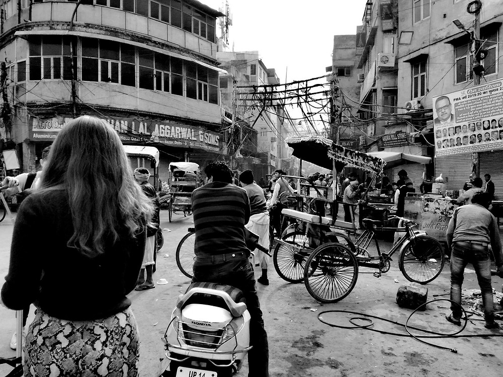 Chandni Chowk street scence, Old Delhi, India