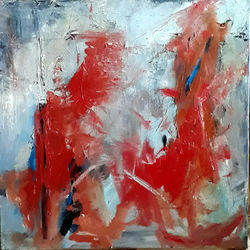 Abstracto gris y rojo