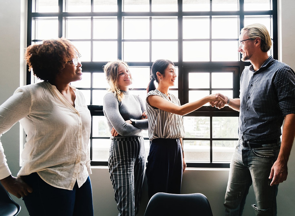 After finding the perfect employee this manager is introducing her to her new team