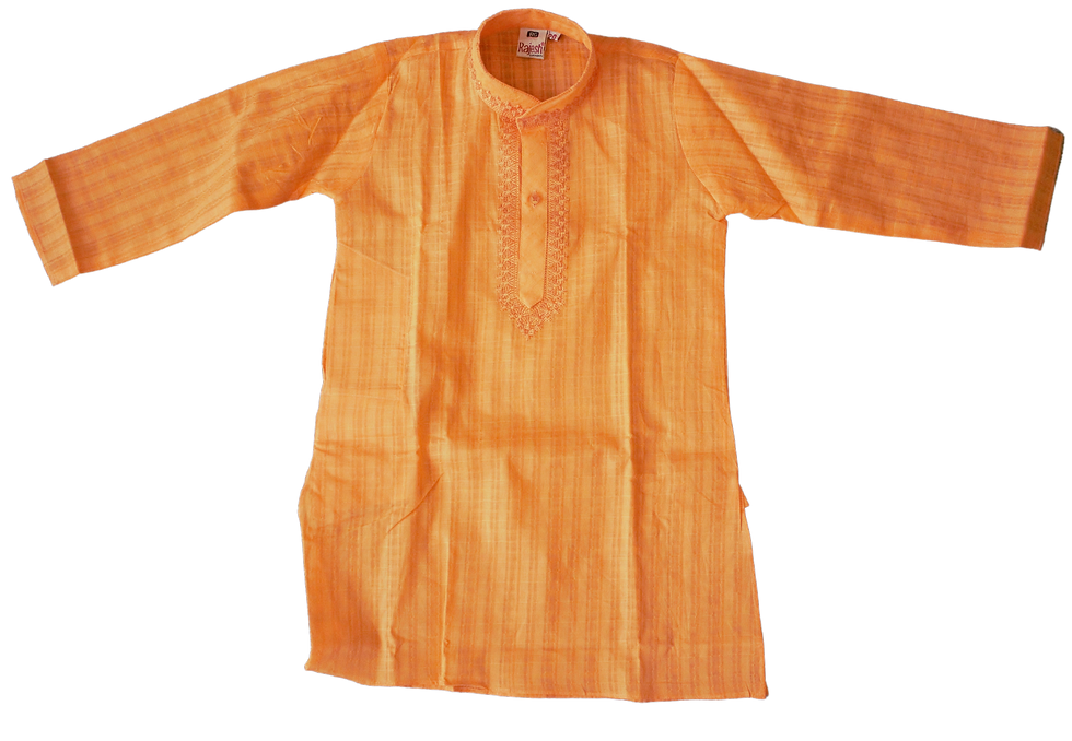 Childrens Indian outfit Boys Marigold Orange Kurta with Pyjama Indian wedding clothes