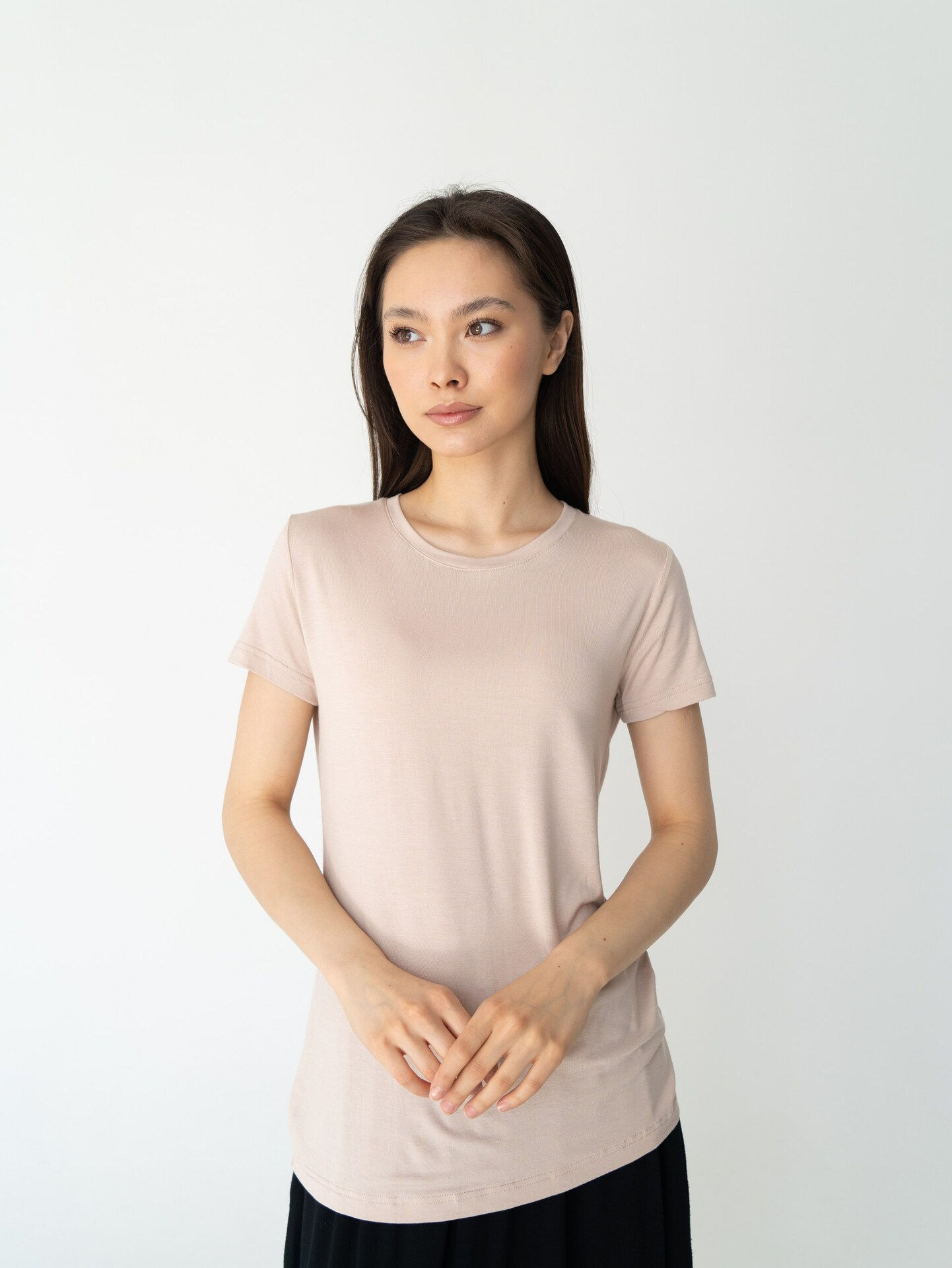 Bej Kısa Kol Tişört