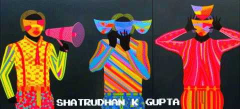 animated painting of shatrudhan k gupta by bransha gautier