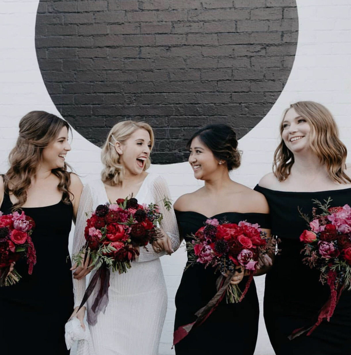 bridal bouquet in burgundy