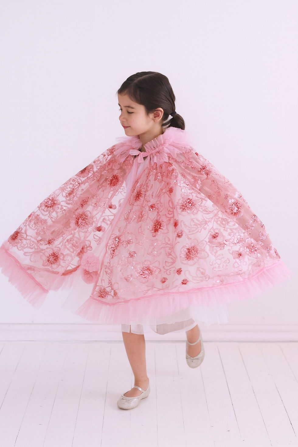 Thumbnail: Bright Pink Sequin Flower Cape
