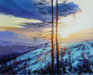 Roman Burgan, Slovakia sunset, 27x22cm.jpg