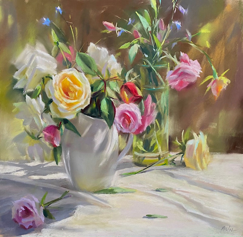Mary Aslin, Exuberance, 40x40 cm