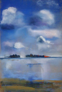 Marie France Oosterhof PGE, l'espoir d'une île, 55x40cm