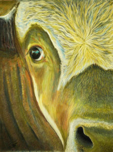 Frank-M. Schwietzer, Gertrud watching the cats, 30x40cm