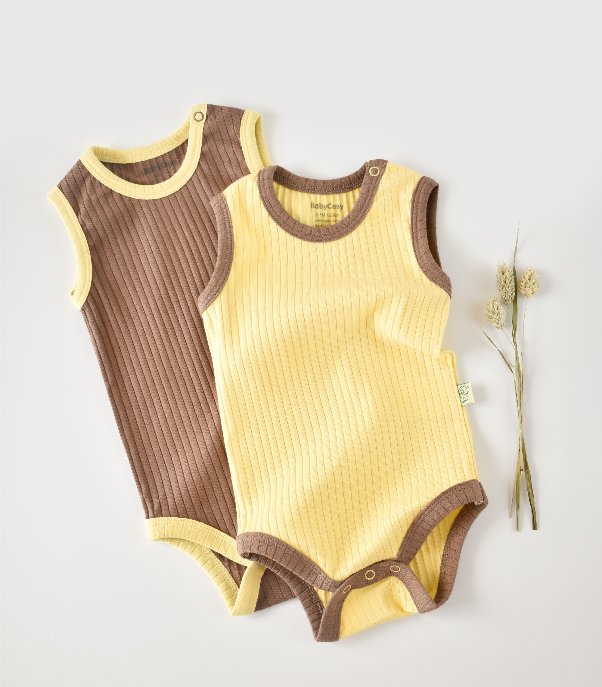 Ribana 2 Pcs Sleeveles Body Vanilia-Brown