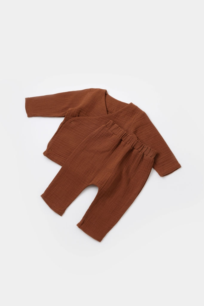 Миниатюра: Double Breasted Long Sleeve Tshirt&Pant Set
