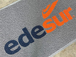 Entrance logo mat for Edesur Dominicana in Santo Domingo
