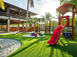 Grasspro Lakeland synthetic grass in resort playground