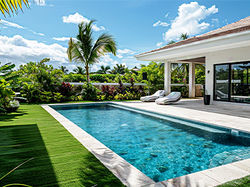 Césped artificial Grasspro en villa en Casa de Campo
