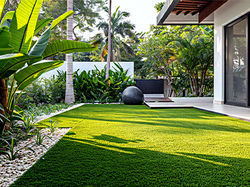 Grasspro Biscayne artificial grass in private residence in the Dominican Republic