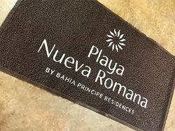 Custom logo entrance mat for Bahía Príncipe Hotel in Playa Nueva Romana