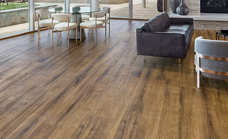 Mohawk Group vinyl floor in hotel lobby