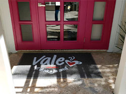 Custom logo entrance mat for Valentina at Punta Cana Village