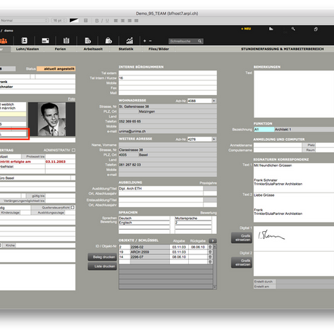 Berechtigung eines Mitarbeiters ändern