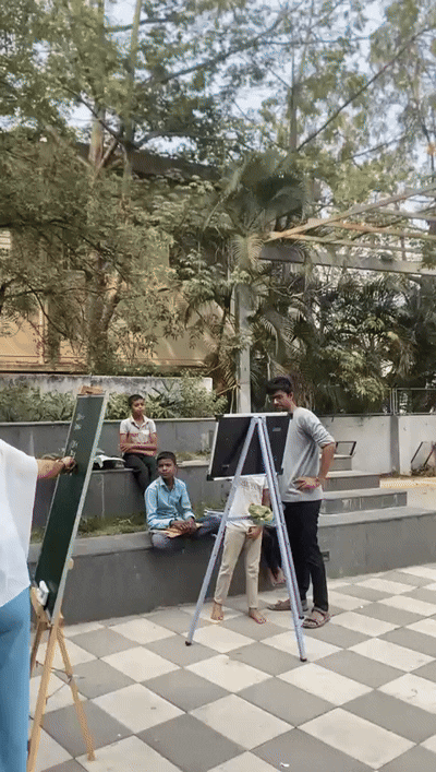 Students at Pratyagra