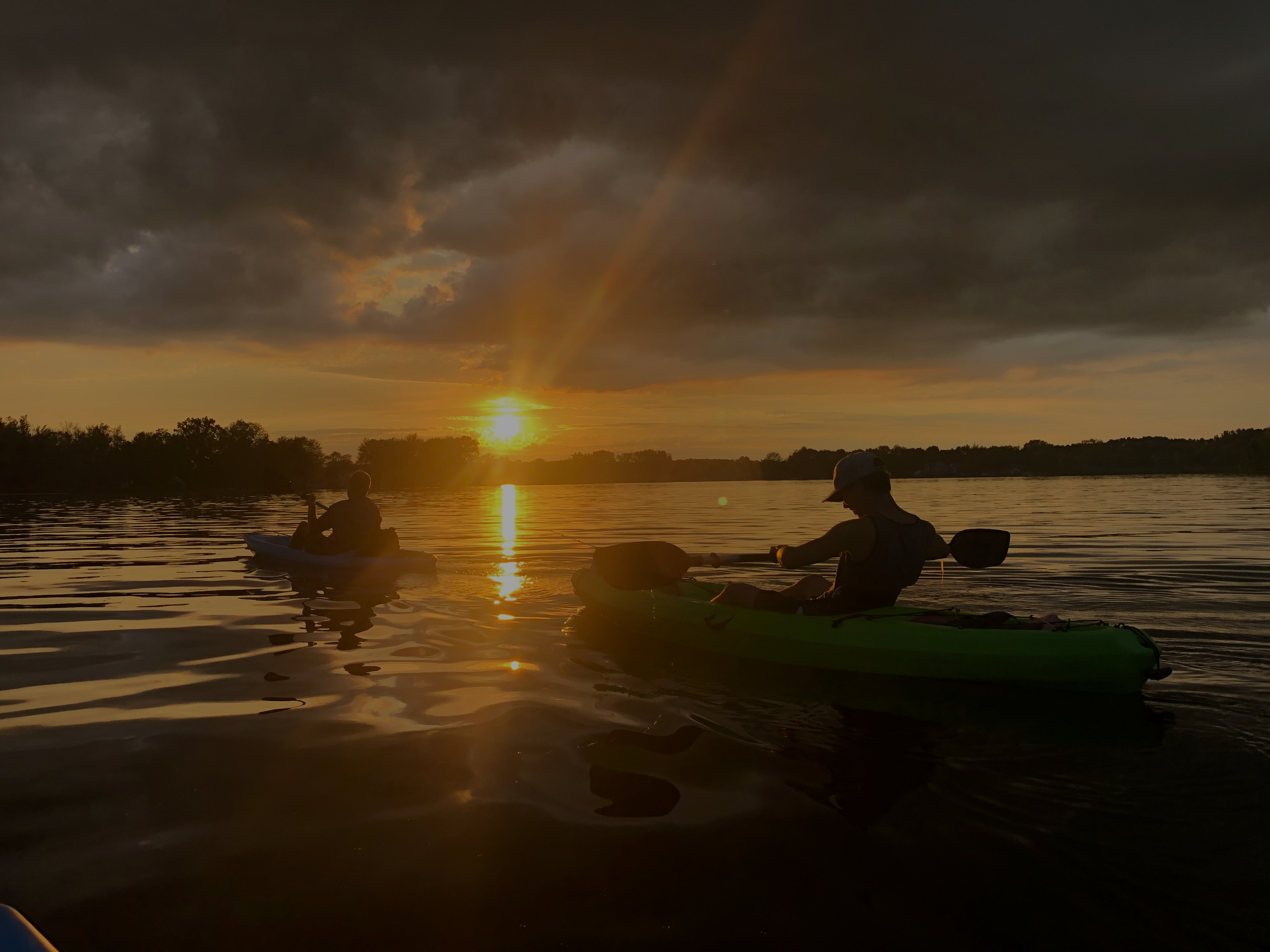 sunset on the lake
