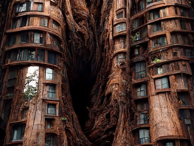 Surreal Symbiotic Architecture Created By Artificial Intelligence In Manas Bhatia