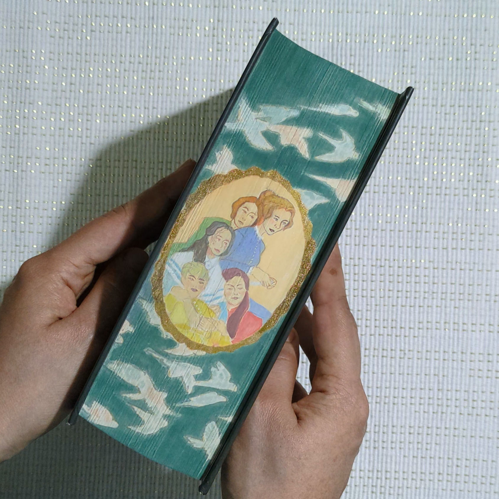 Little Women Book Fore-edge Painting of the March family