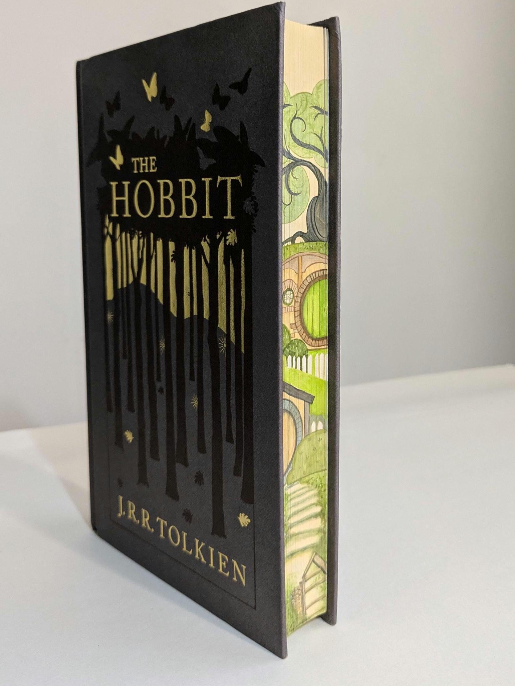 The Hobbit Fore-Edge Painting – Shire Scene with Hobbit Holes