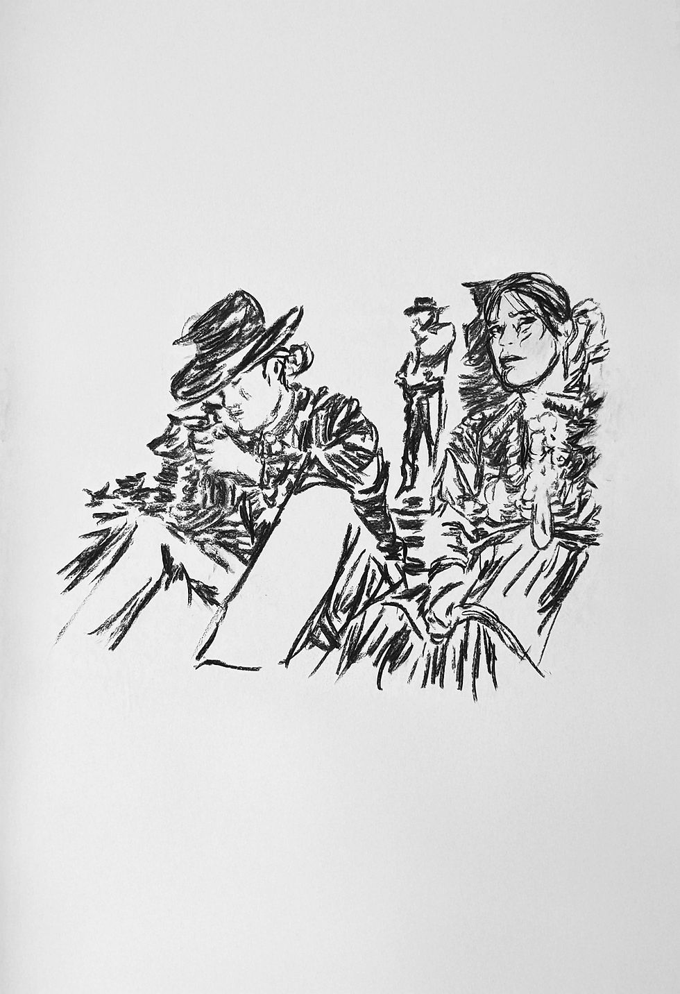 Young Couple Sitting at the Rodeo