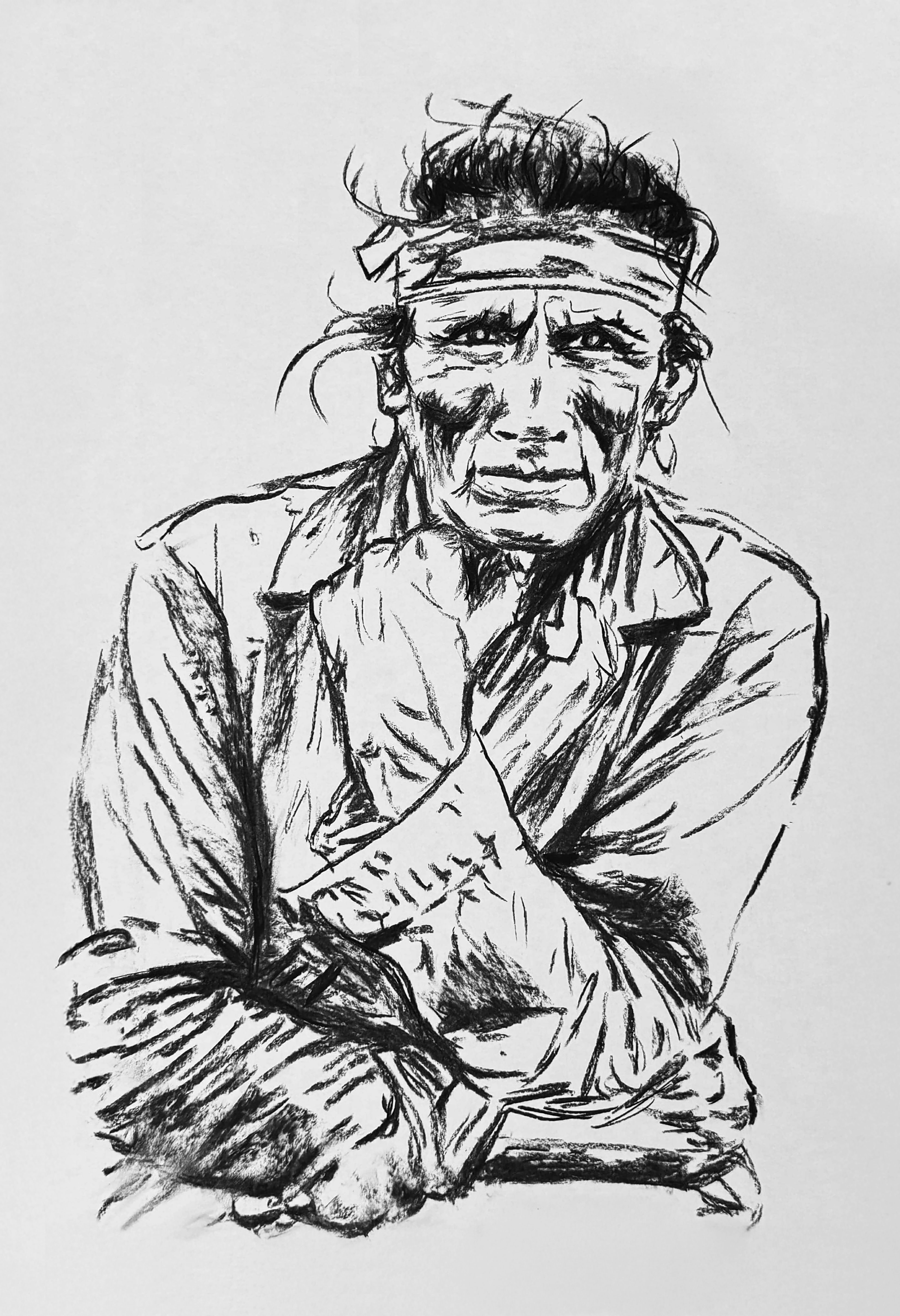 Thinking Man on the Pacific Railway