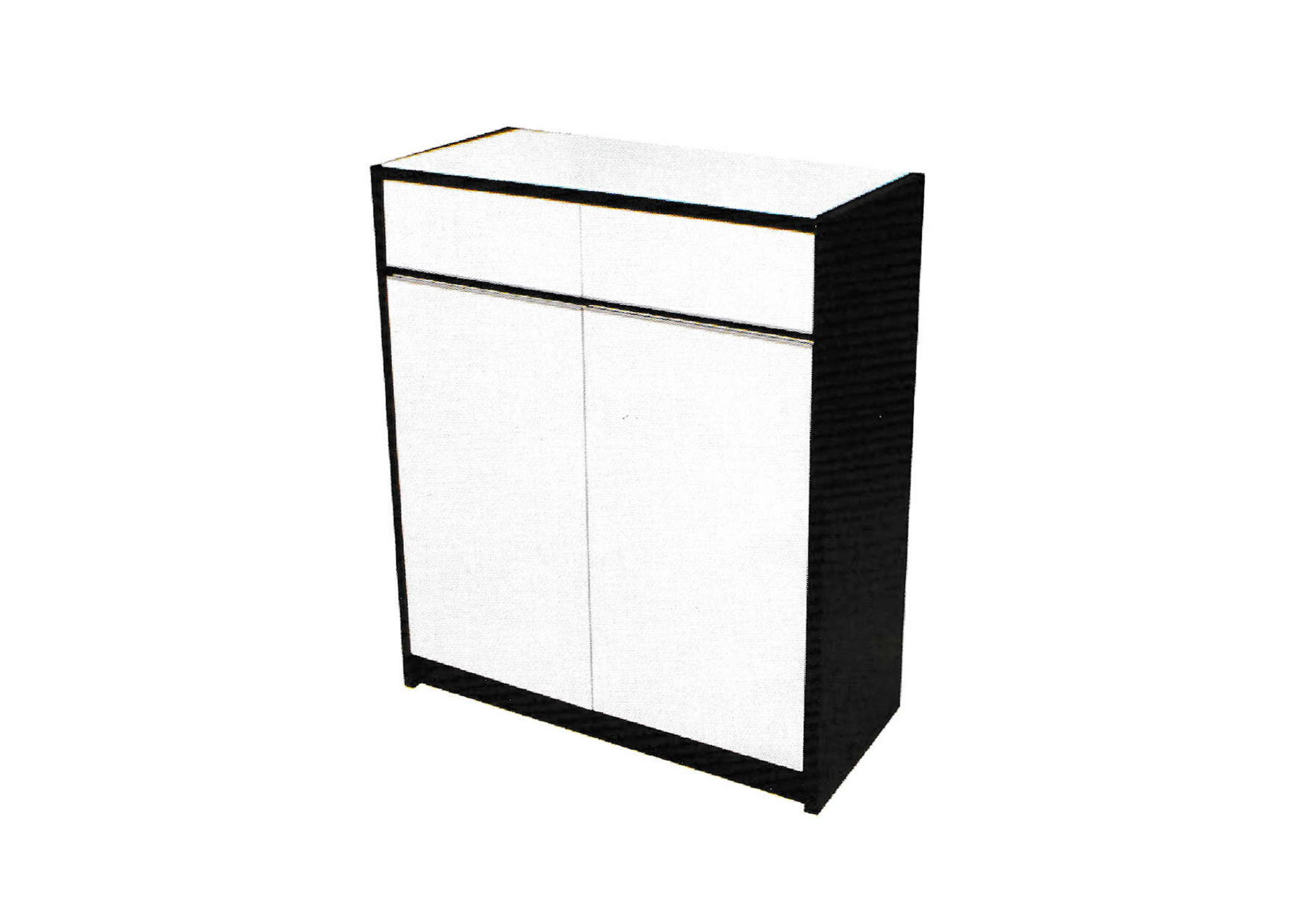 32"/48"胡桃白鞋櫃