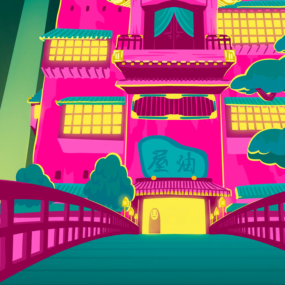 Thumbnail: Bath House at Night Destination Poster