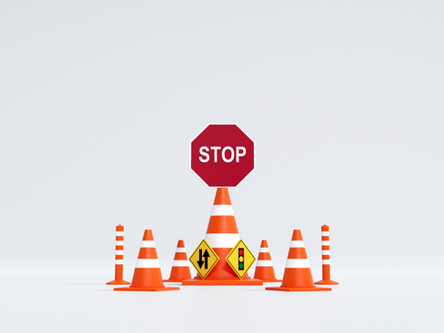 Cones on a blank background