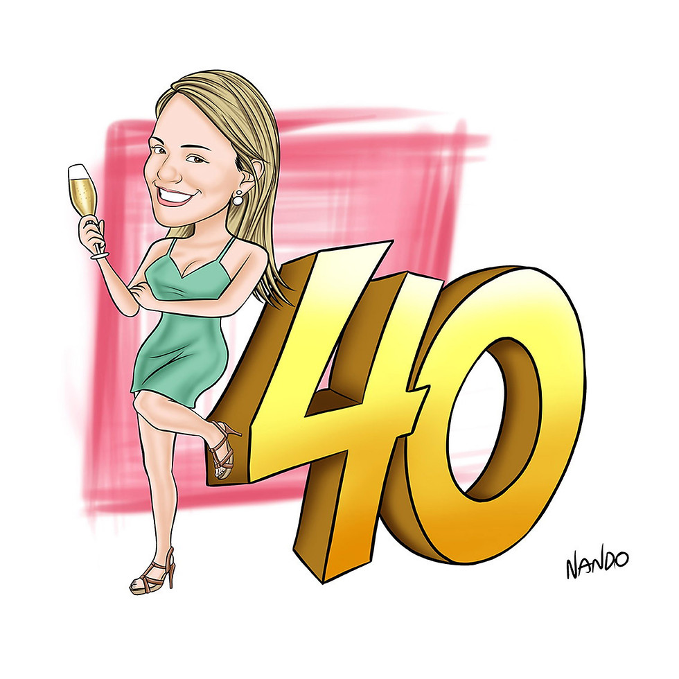 Miniatura: Caricatura (Nutella) individual de corpo inteiro
