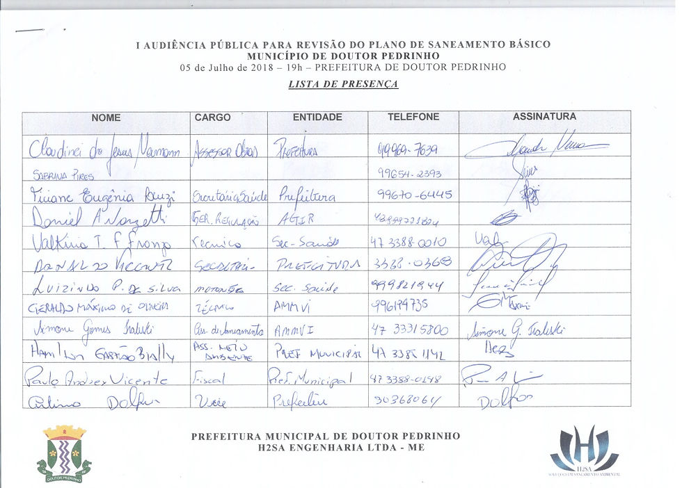 Lista de Presença