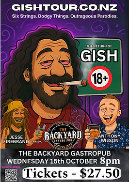 Comedy Night at The Backyard Gastropub,  Whatawhata, Waikato