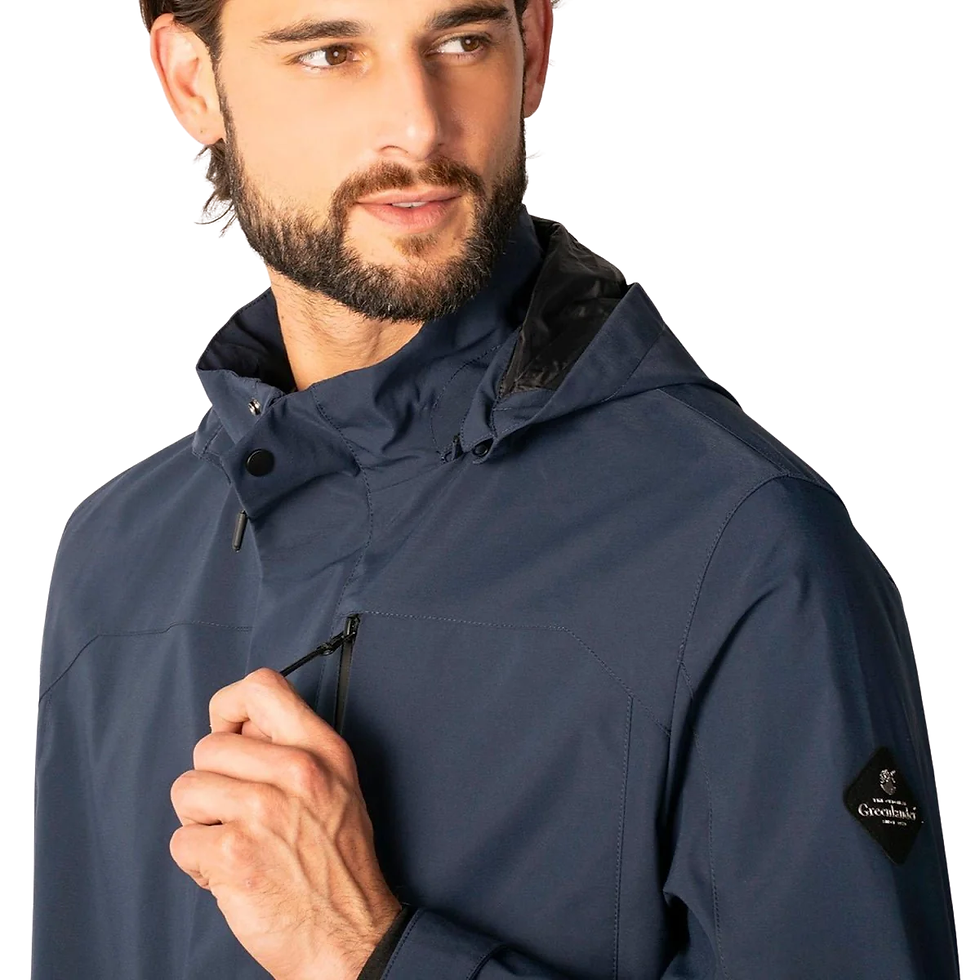 Chamarra hombre rompevientos detalle