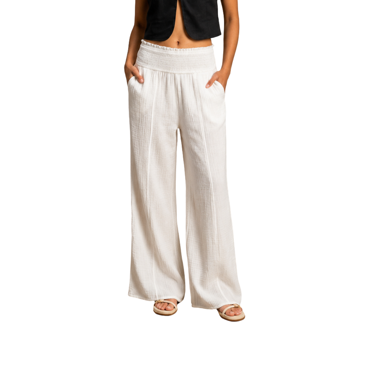 Pantalón algodón blanco