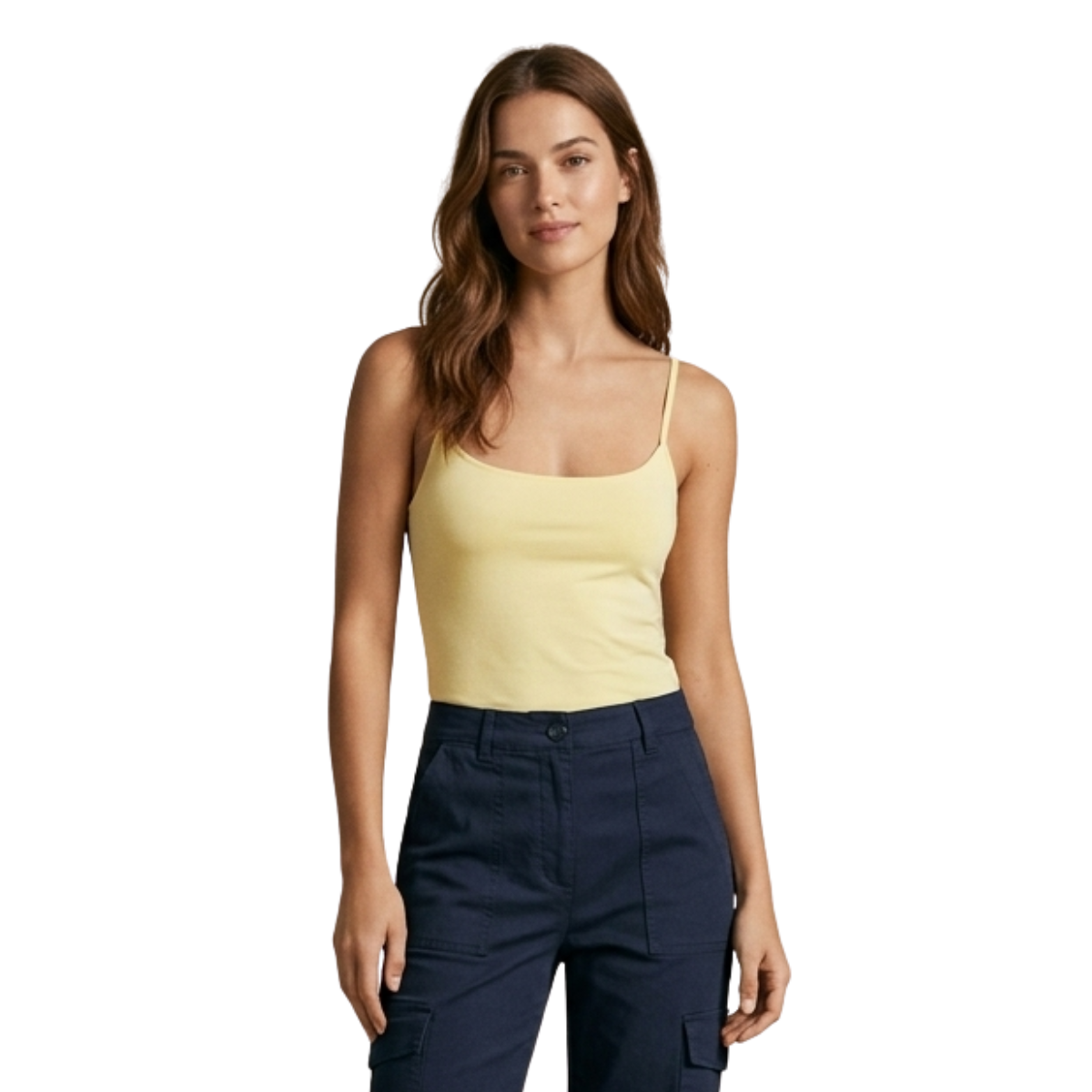 Blusa tirantes algodón amarillo