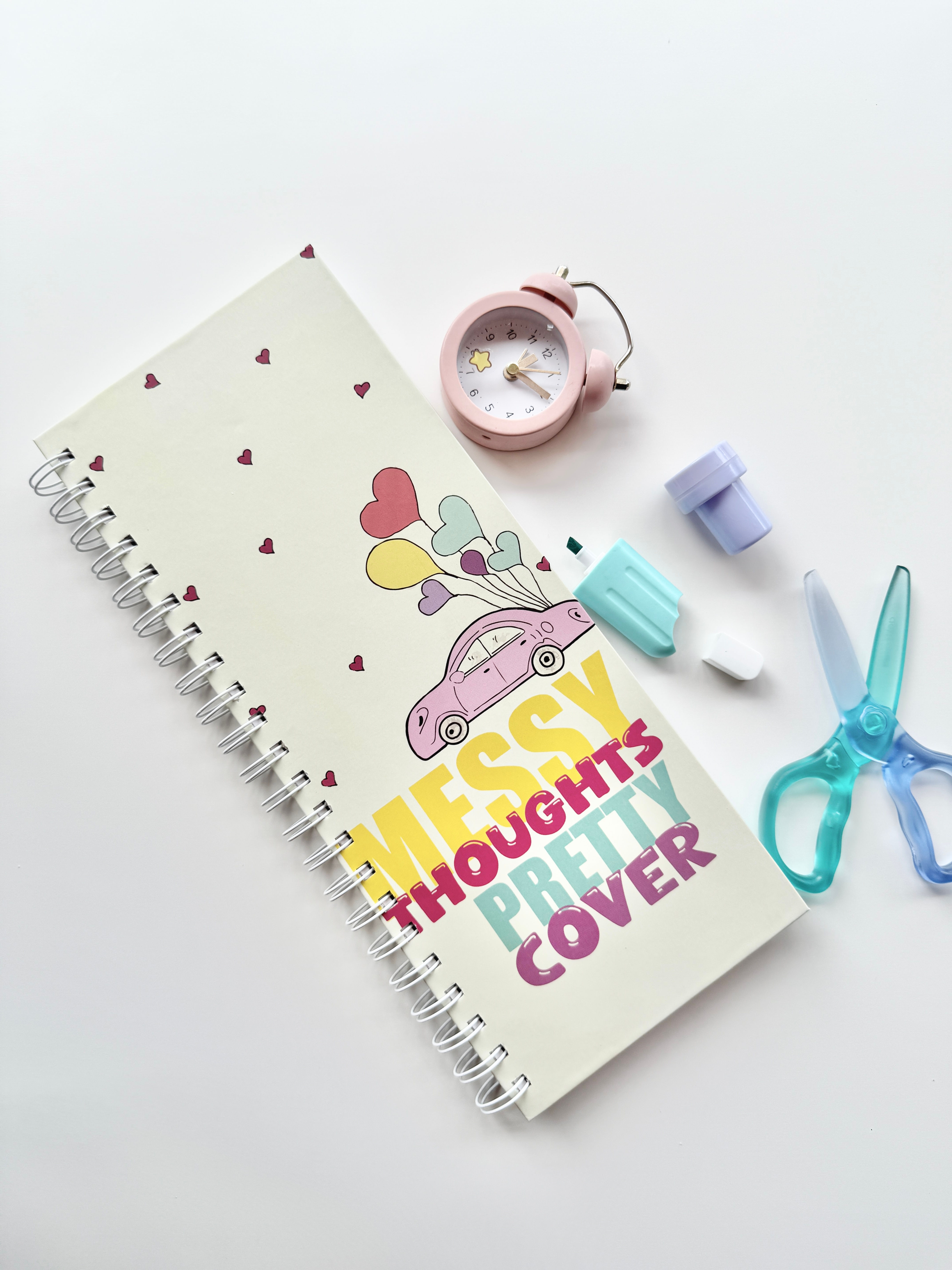 MESSY THOUGHTS PRETTY COVER - Long Hardbound Journal