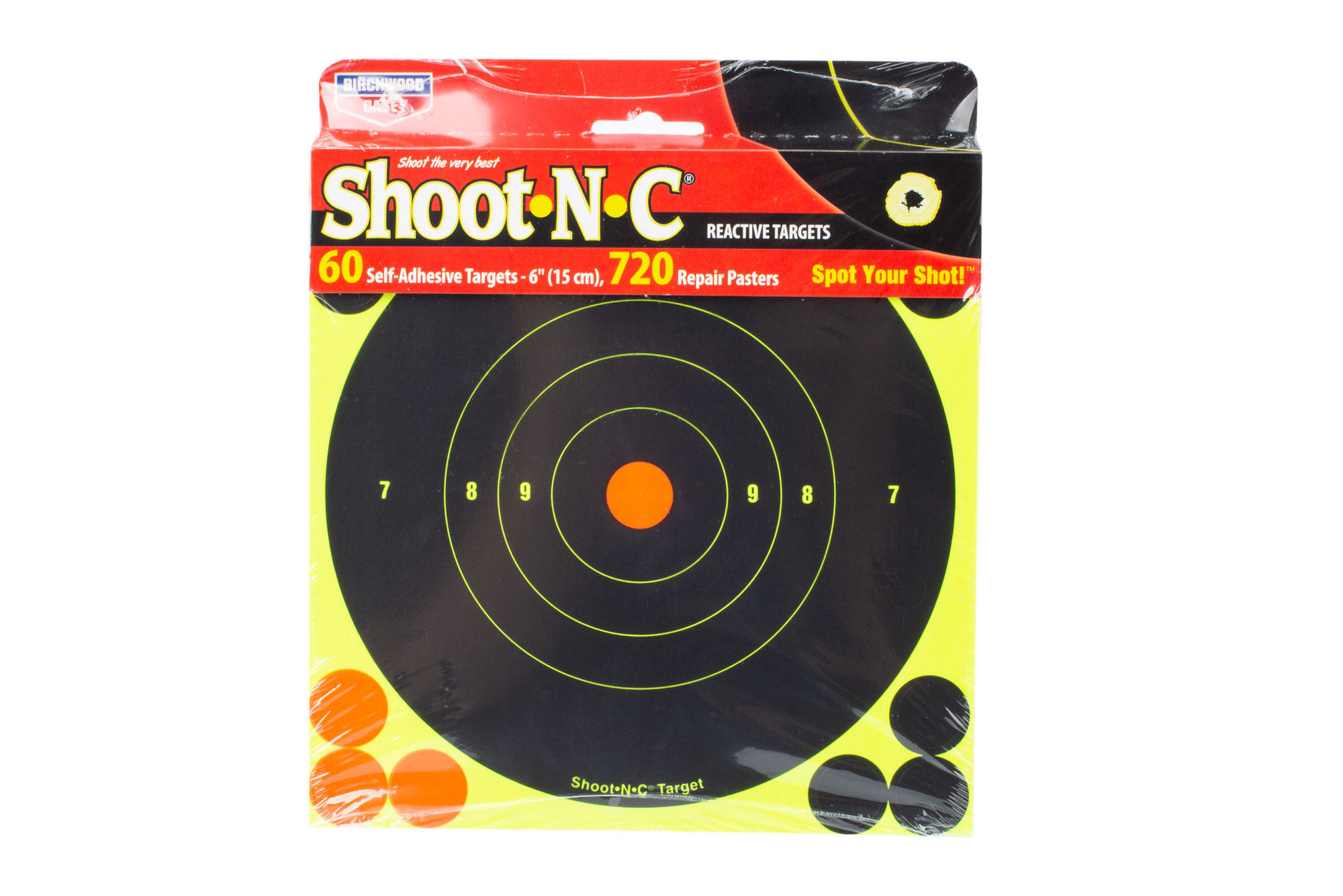 Birchwood Casey Shoot-N-C 6" Round Bullseye Target - 60 Pack