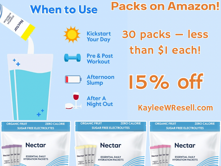 Stay Hydrated with Nectar Hydration Packets – Now 15% Off on Amazon!