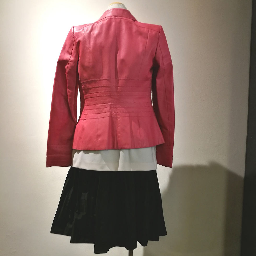 サムネイル： フェラガモ REAL LEATHER ジャケット レディース ピンク
