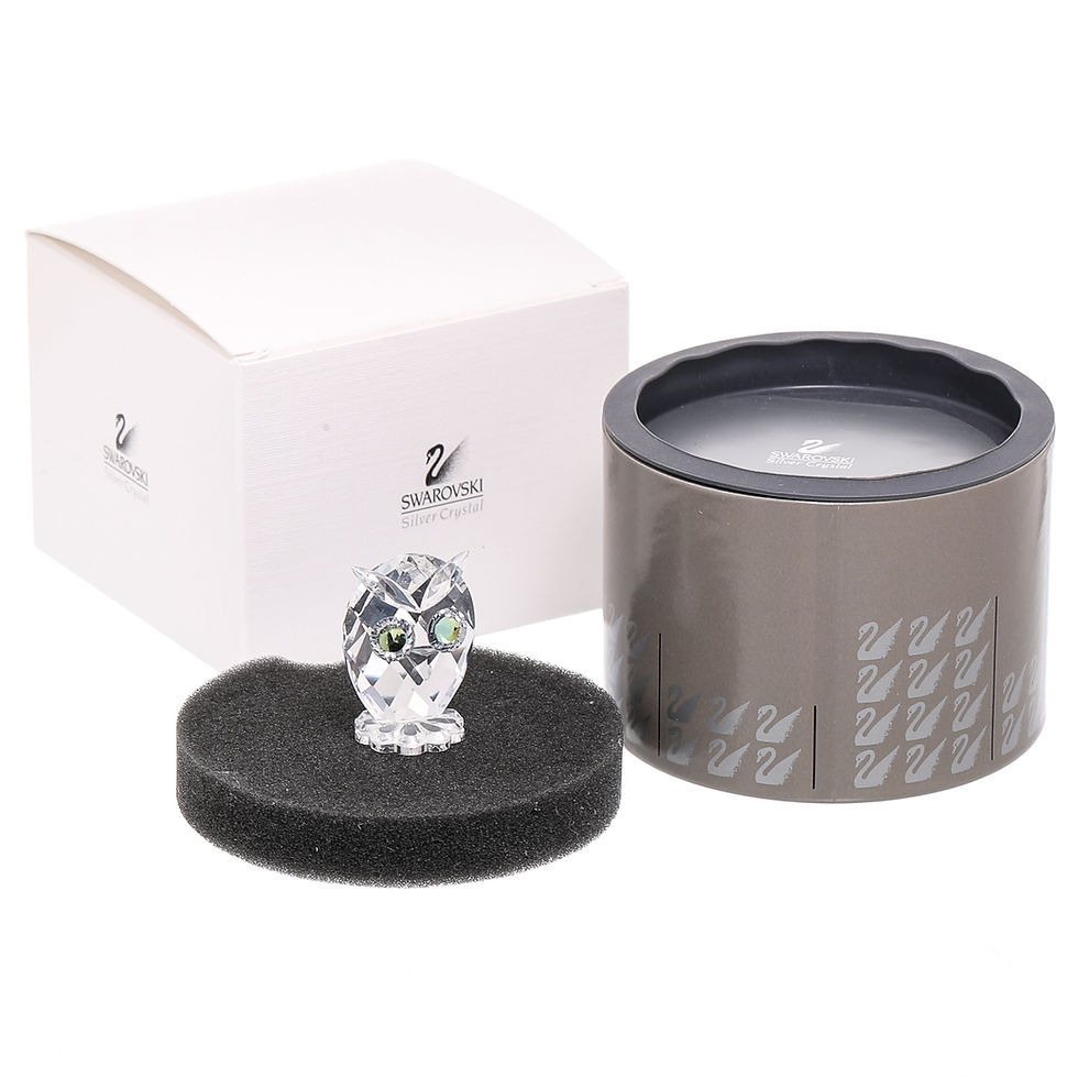 サムネイル： スワロフスキー クリスタル 置物 フクロウ 梟 SWAROVSKI