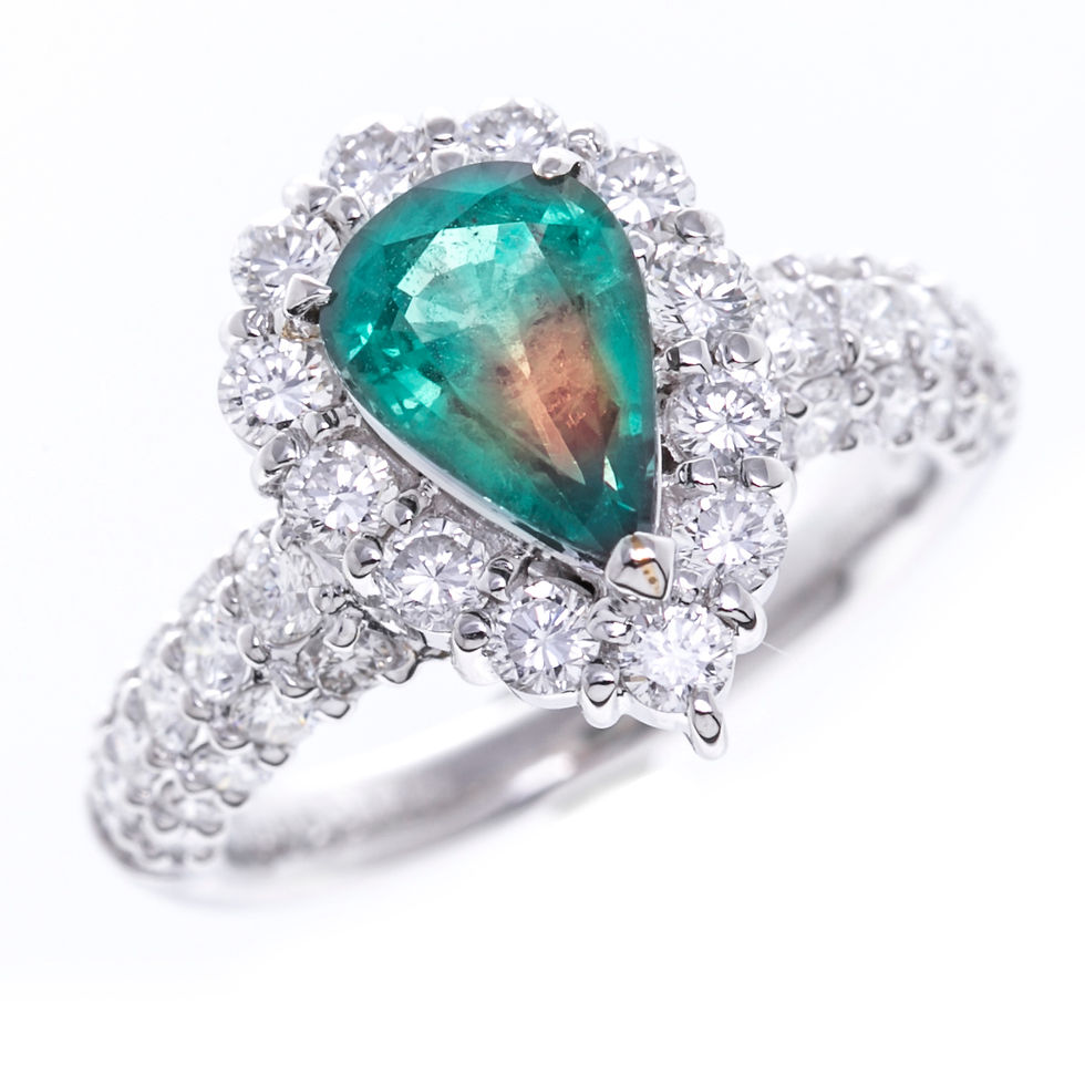 サムネイル： 指輪 リング アレキサンドライト 1.602ct プラチナ Pt900 メレダイヤ1.48ct