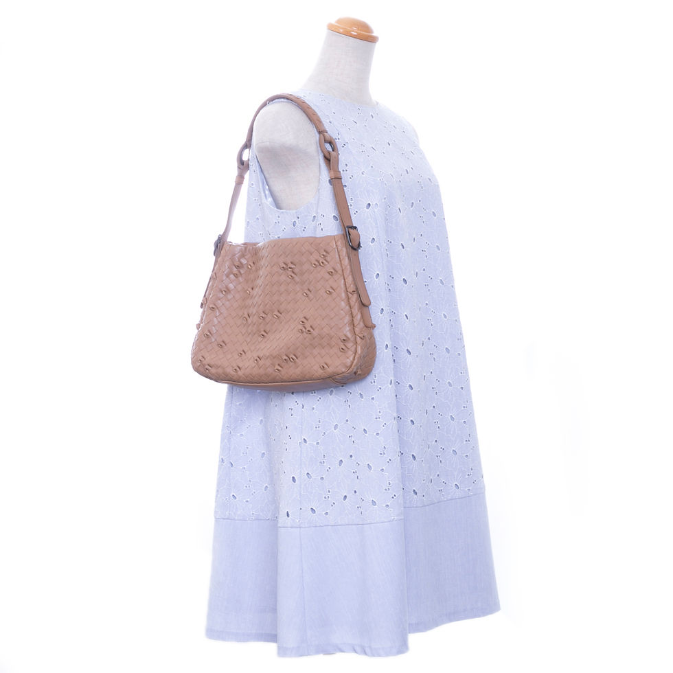サムネイル： ボッテガヴェネタ セミショルダー ワンショルダー イントレチャート 133507 ベージュ BOTTEGA VENETA