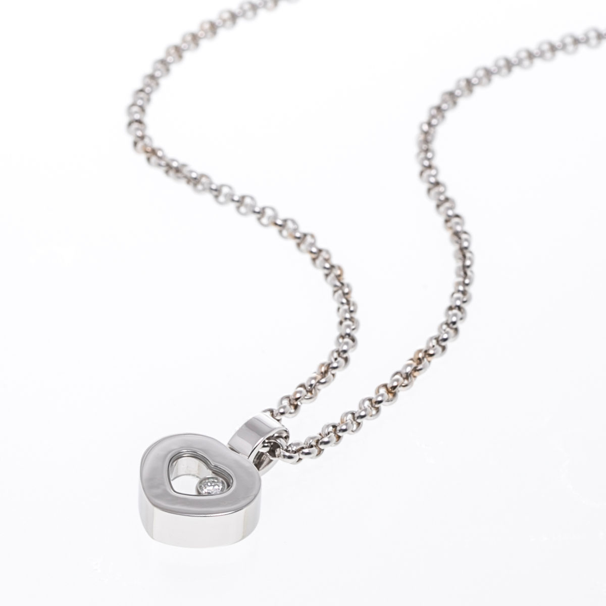 ショパール ペンダント ハッピーダイヤモンド K18WG ハート Chopard