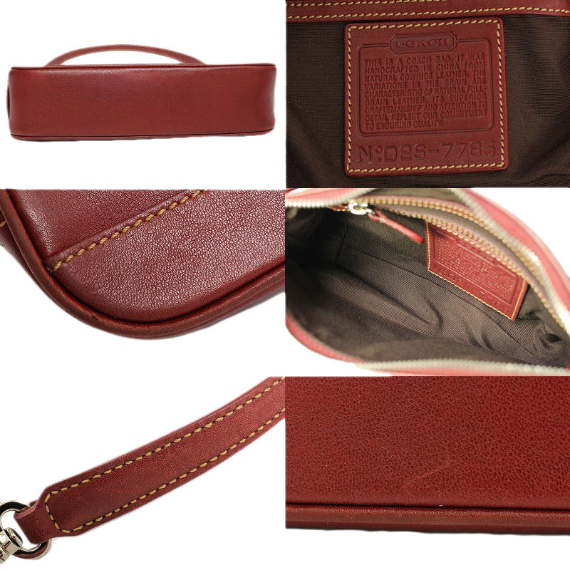 サムネイル： コーチ リストレット ポーチ レザー 7785 レッド系 COACH