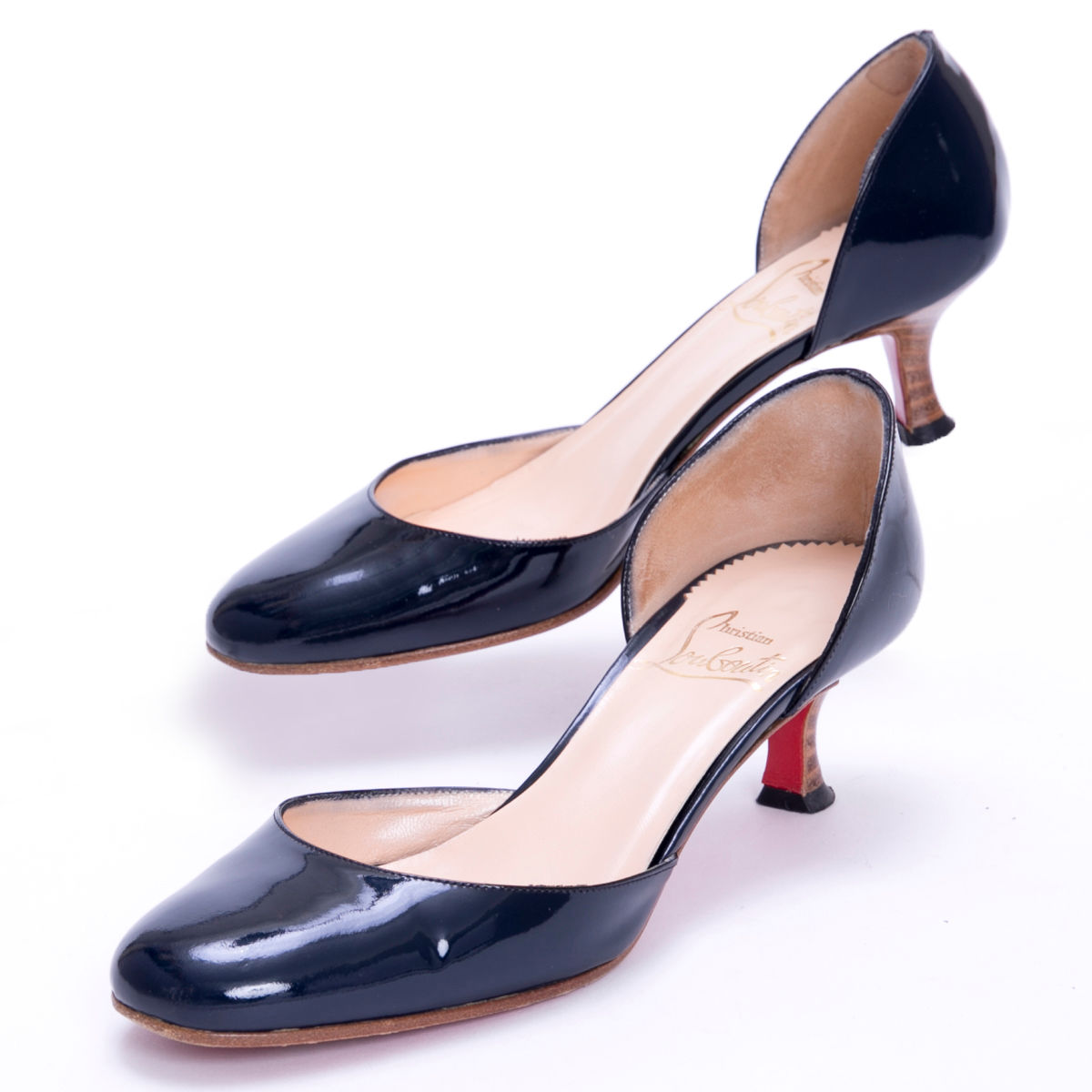 クリスチャン・ルブタン パンプス セパレート TROP COOL パテントレザー ネイビー サイズ36 Christian Louboutin