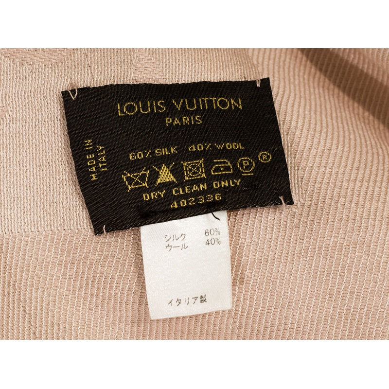 サムネイル： ルイ・ヴィトン ショール スカーフ モノグラム 大判 ウール シルク LOUIS VUITTON